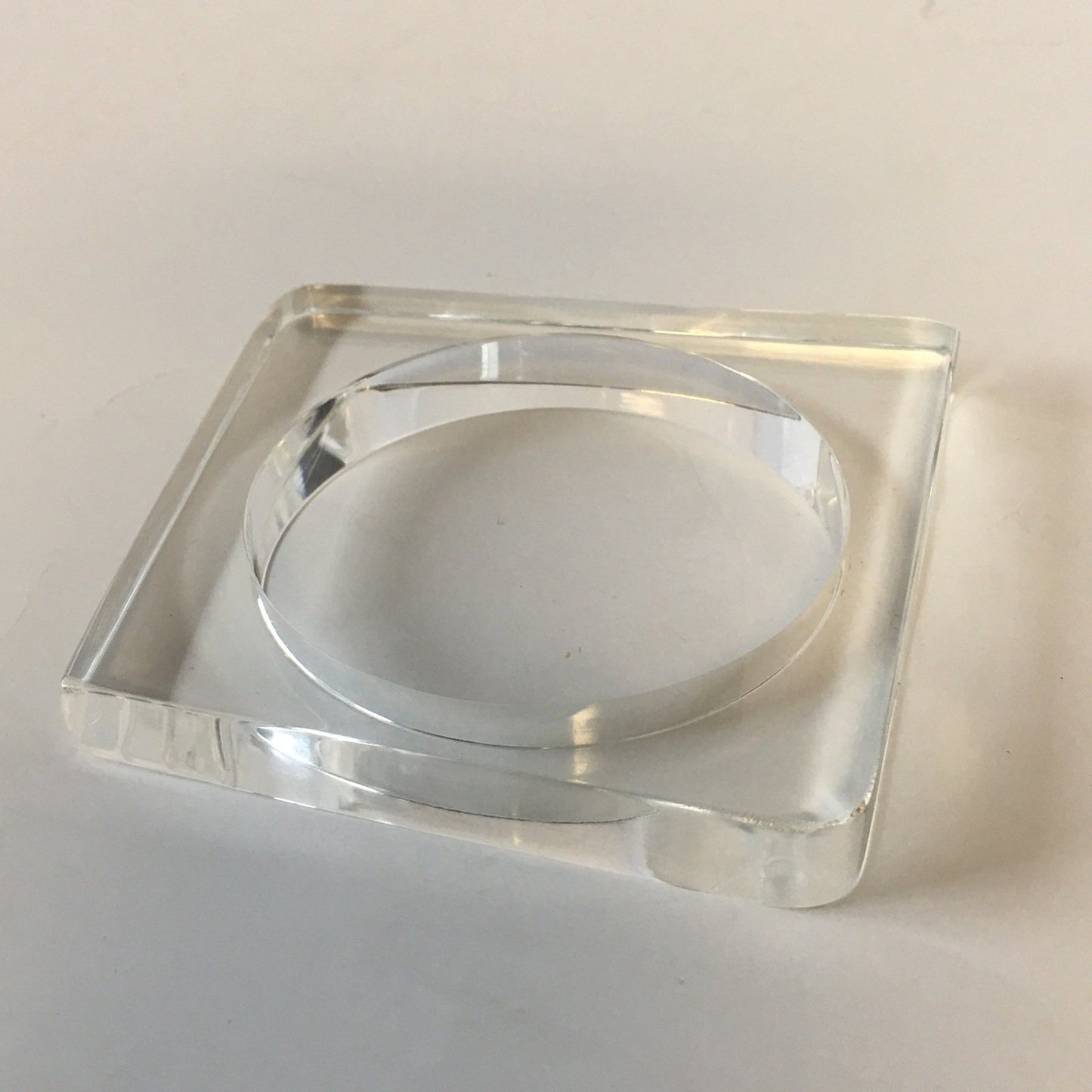 Clear Plastic Bangle Bracelet Contemporary Costume Jewelry