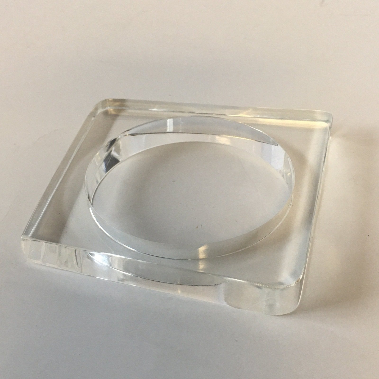 Clear Plastic Bangle Bracelet Contemporary Costume Jewelry