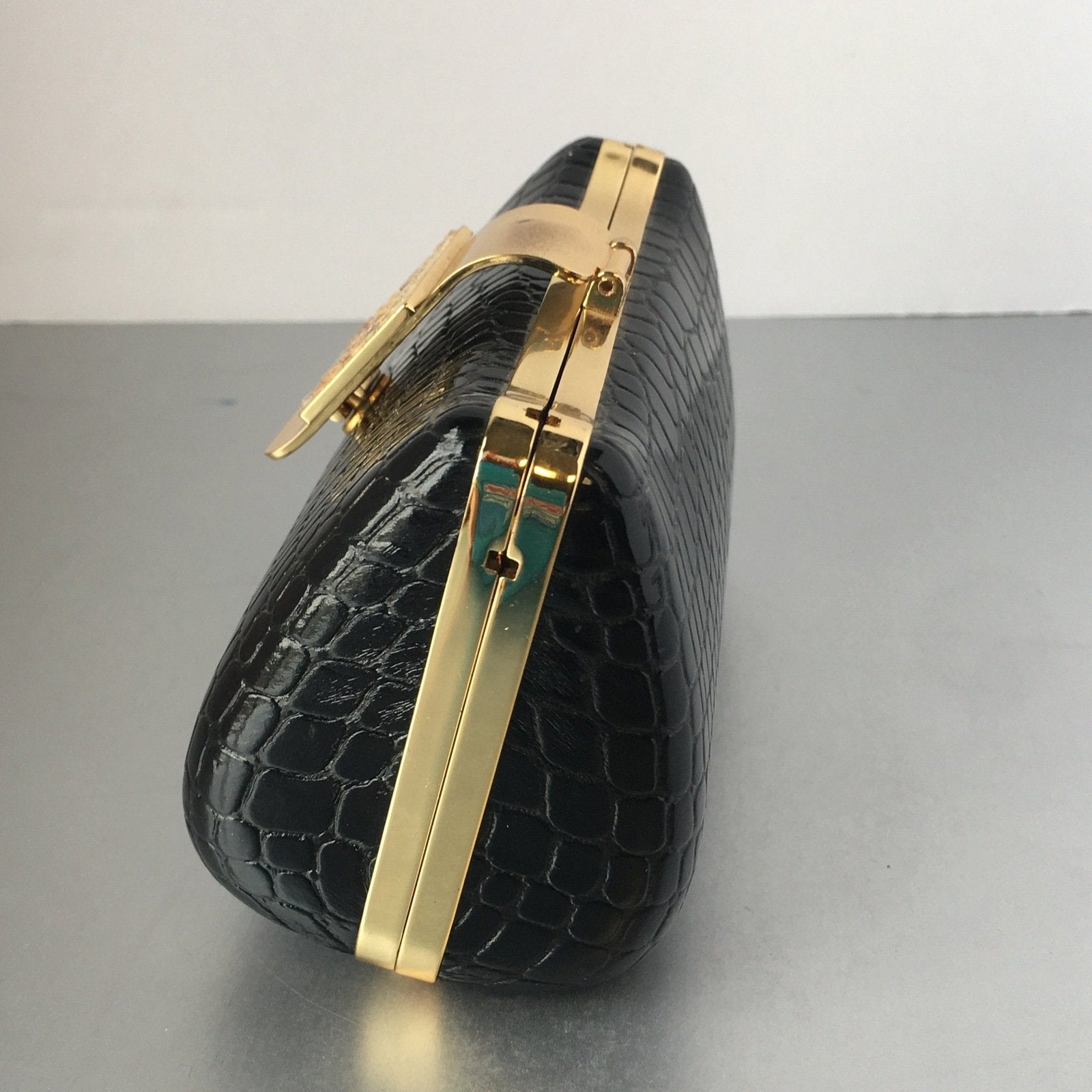 Tiny Clutch Bag Minaudiere Golden Chain Purse Handbag