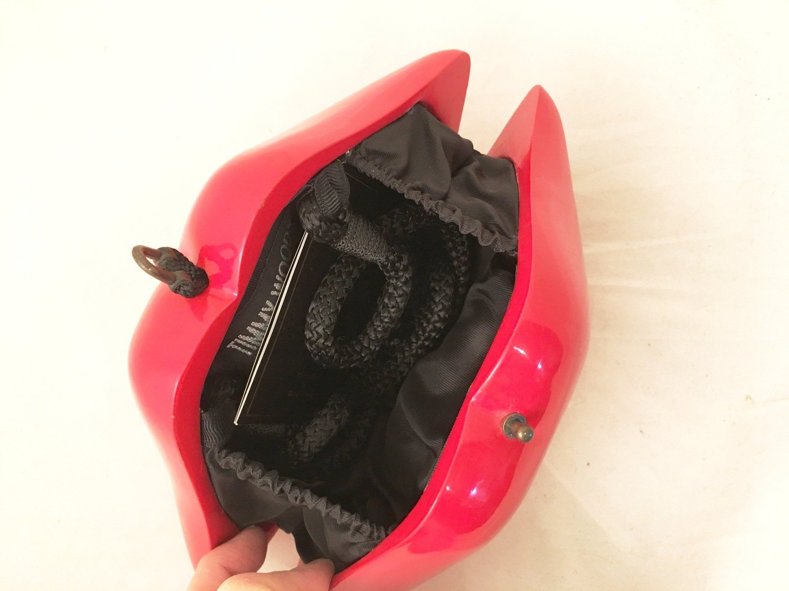 Timmy Woods of Beverly Hills Red Lips Pop Art Clutch Handbag Novelty Bag