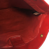 Dooney & Bourke Red Patent Leather Fold-over Clutch Shoulder Bag