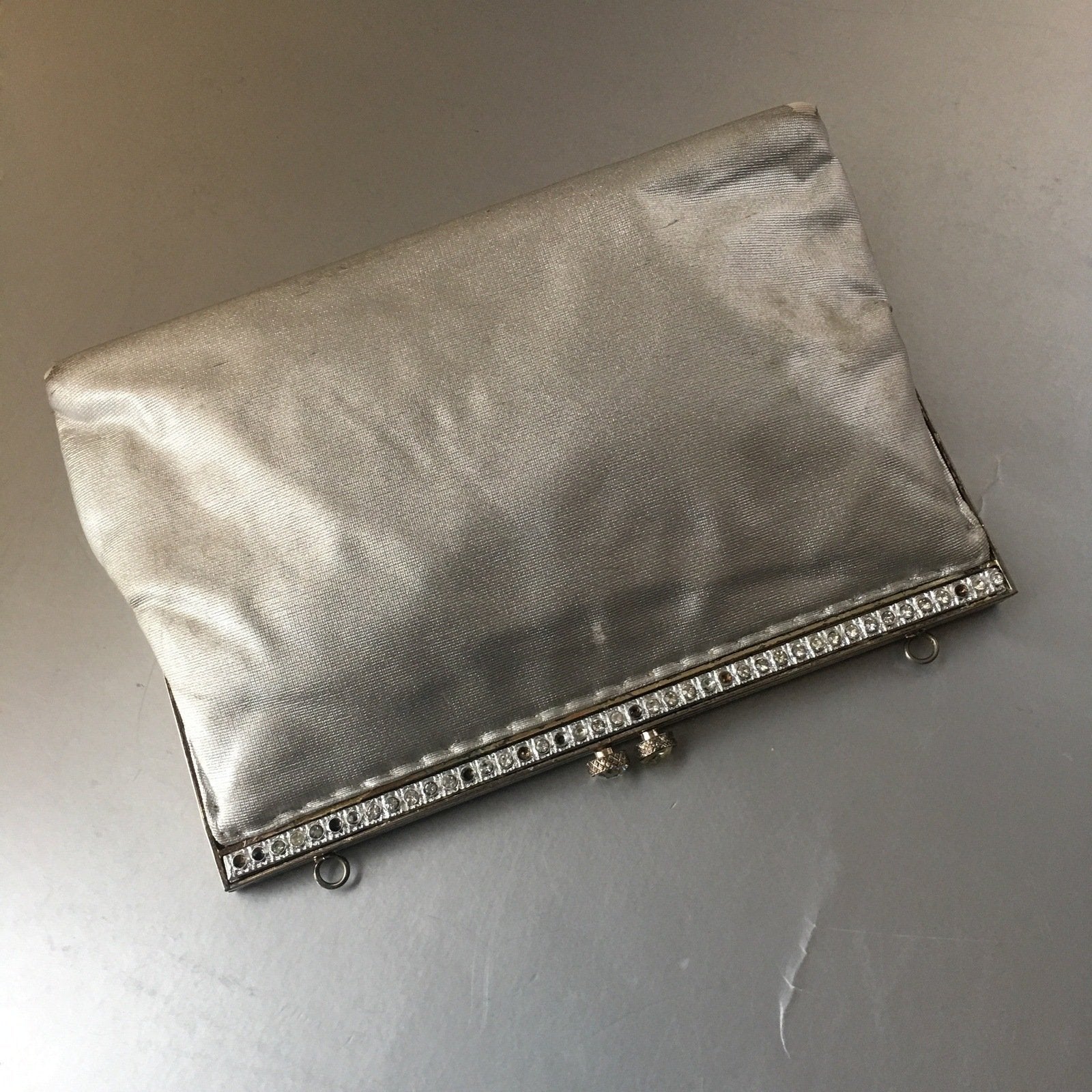 Walborg Metallic Silver Clutch Bag made in Hong Kong