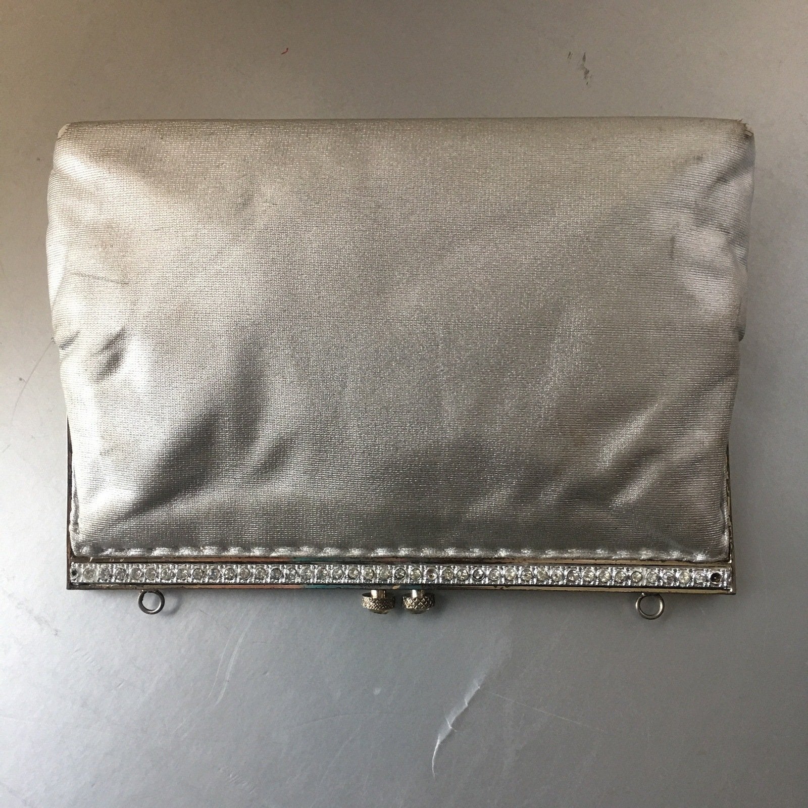 Walborg Metallic Silver Clutch Bag made in Hong Kong