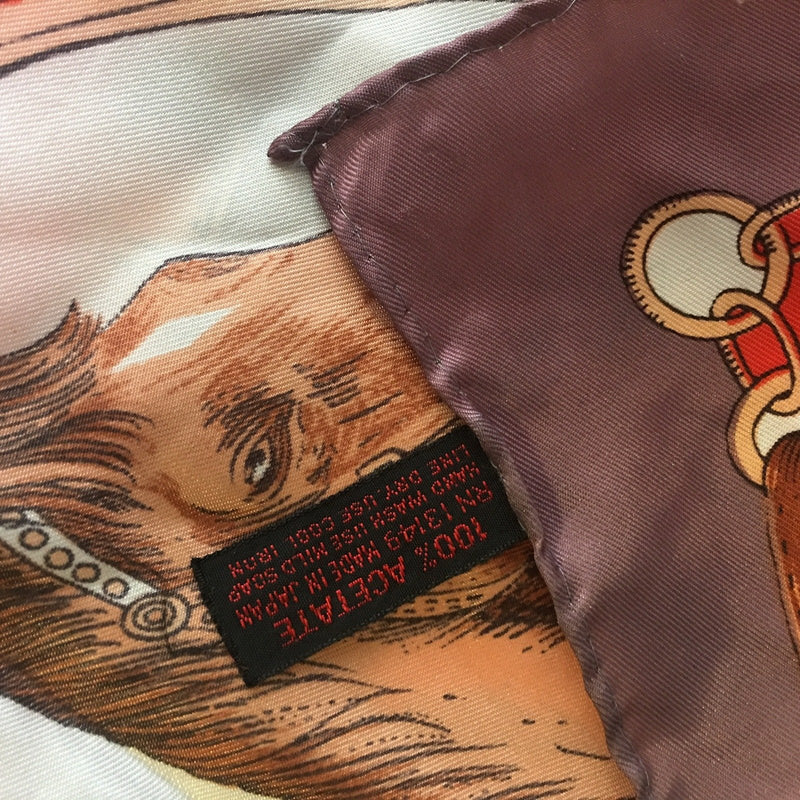 Equestrian Horse Scarf Vintage Accessories made in Japan