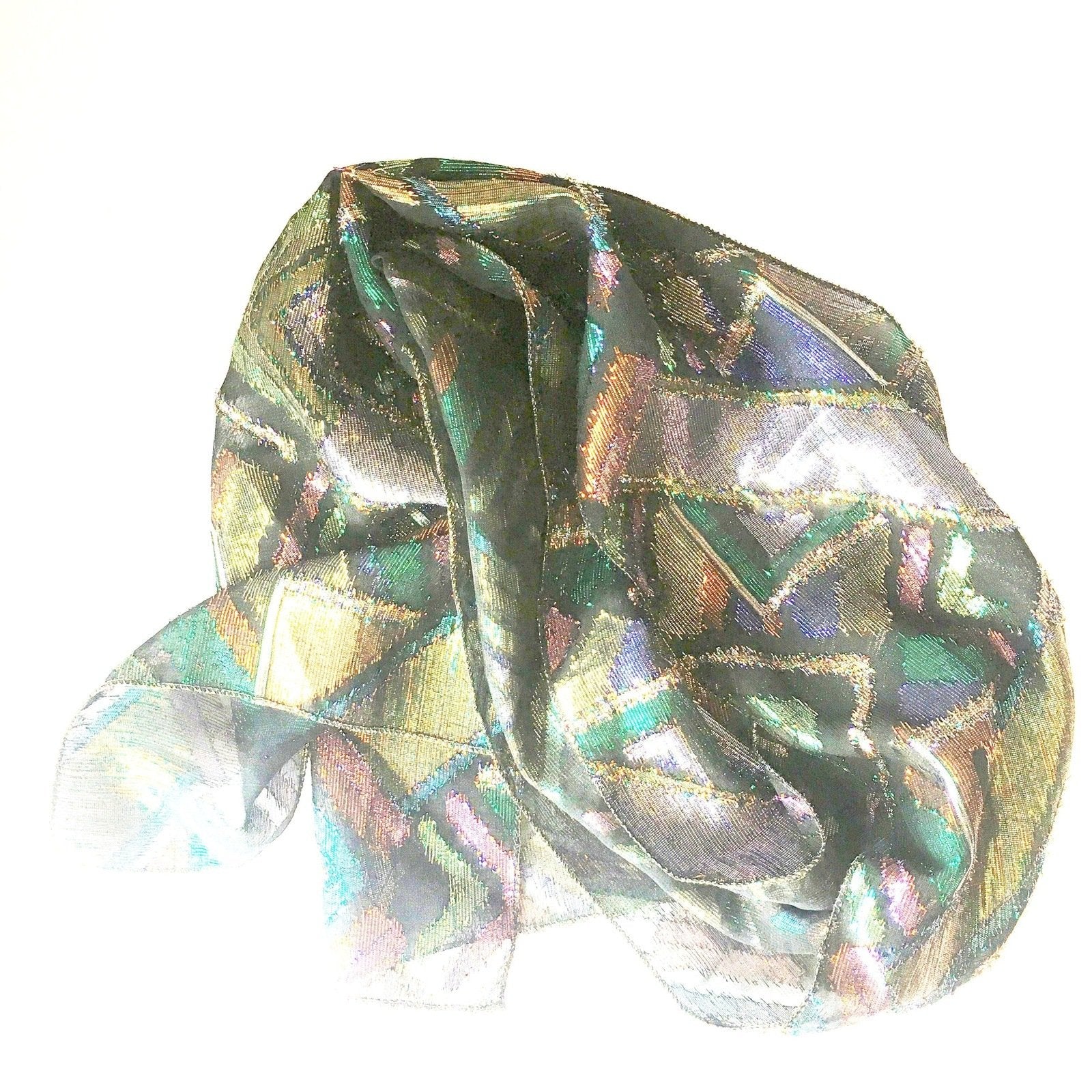 Metallic Dancing Days Lurex Scarf Vintage Accessory