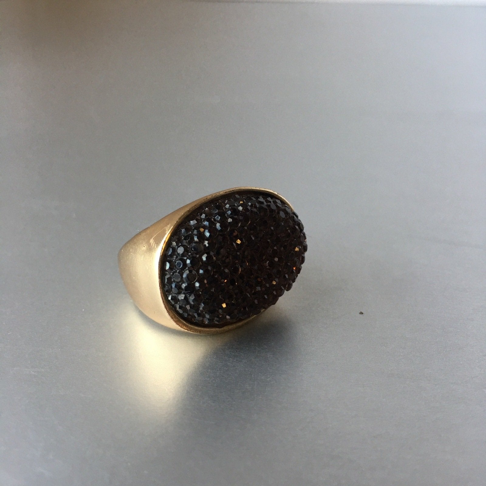 Sparkling Honey Brown Cocktail Ring