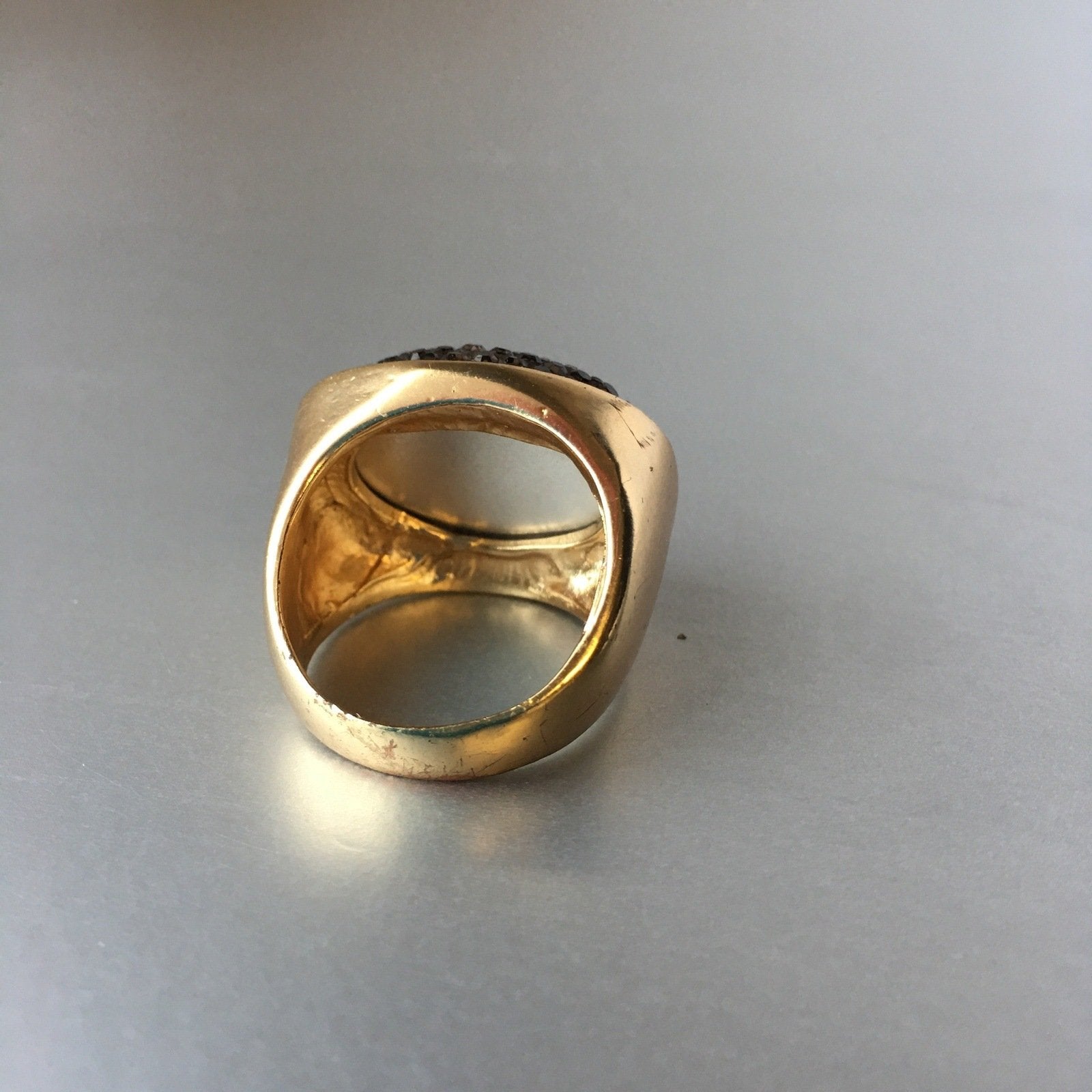Sparkling Honey Brown Cocktail Ring