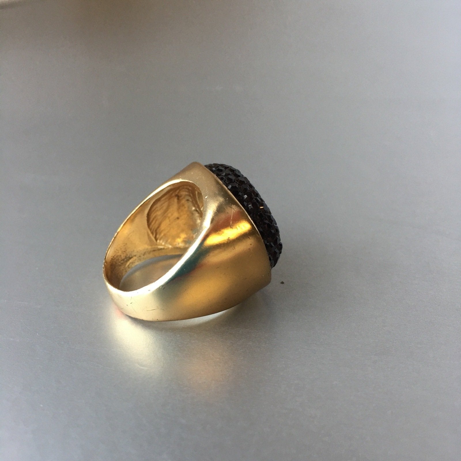 Sparkling Honey Brown Cocktail Ring