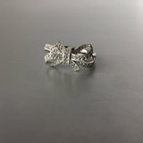 Zirconia Bow Sparkling Ring Contemporary Jewelry