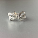 Zirconia Bow Sparkling Ring Contemporary Jewelry