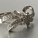 Zirconia Bow Sparkling Ring Contemporary Jewelry