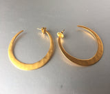 Robert Lee Morris RLM Studio Golden Brushed Hoop Earrings