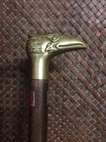 Eagle Bird Brass Walking Cane Wooden Champion Stick Vintage Accessory