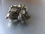 Steampunk Armor Ring Skull Skeleton Long Contemporary Jewelry