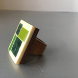 Havana Collection Colors & Patterns Squares Big Bold Ring