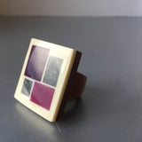 Havana Collection Colors & Patterns Squares Big Bold Ring