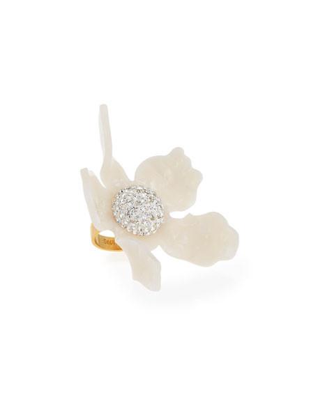 Lele Sadoughi Crystal Lily Ring Contemporary Jewelry Bijoux