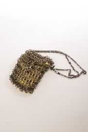 Neide Ambrosio Zipper Metal Chain Mail Bag Handcrafted in Brazil