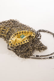 Neide Ambrosio Zipper Metal Chain Mail Bag Handcrafted in Brazil