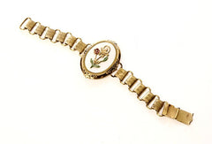 Gilt Gold Bracelet with Mother of Pearl, A Stunning Art Nouveau Collectible