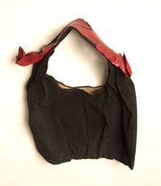 Suede Hobo Bag Tilapia Fish Skin Leather Handbag Slouch Bohemian Large Handbag Ethnic new handmade