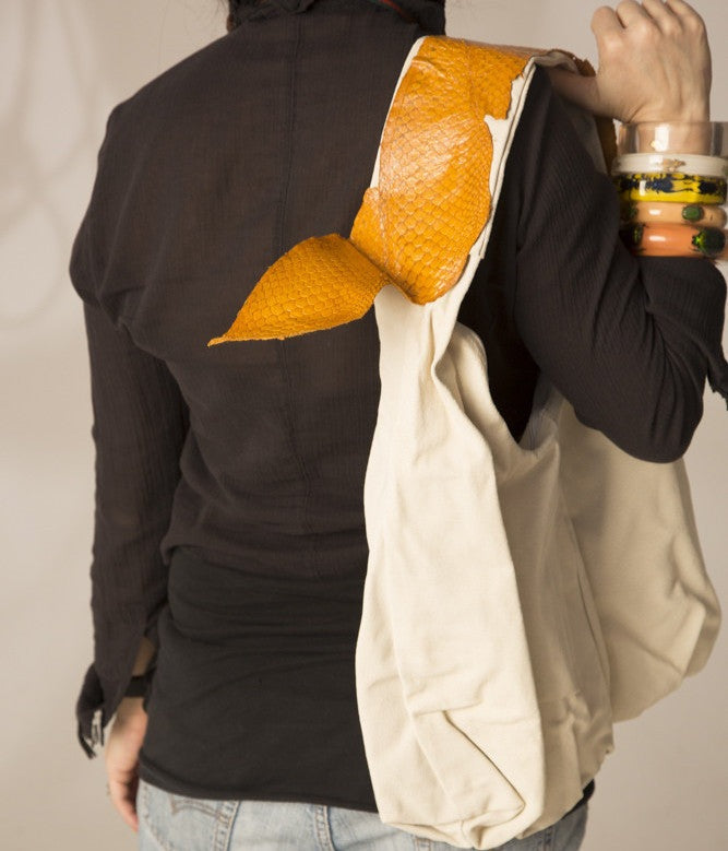 Suede Hobo Bag Tilapia Fish Skin Leather Handbag Slouch Bohemian Large Handbag Ethnic new handmade