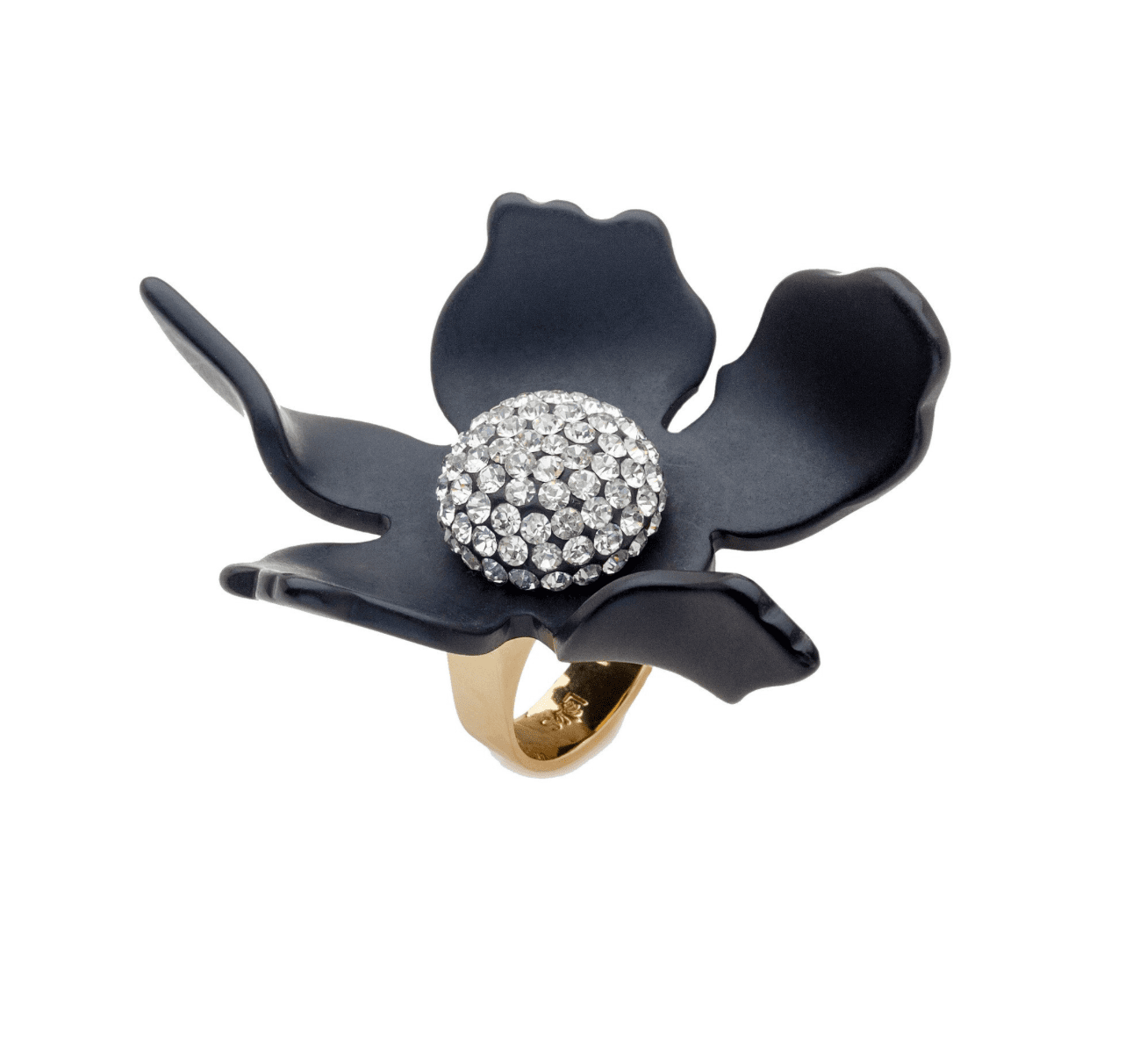 Lele Sadoughi Crystal Lily Ring Contemporary Jewelry Bijoux