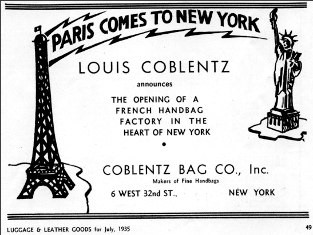 Coblentz Skin Satchel Bag Vintage Accessory made in France