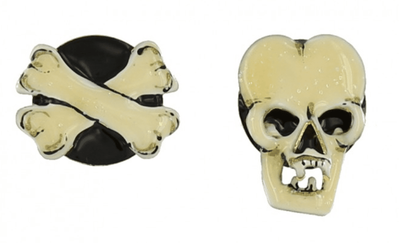 Lunch at the Ritz Pee Wee Roger Skull Earrings Contemporary Jewelry