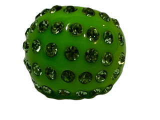 VINTAGE LUCITE JEWELRY NEON GREEN RING