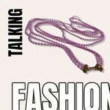 VINTAGE PLASTIC JEWELRY FLAPPER NECKLACE PURPLE