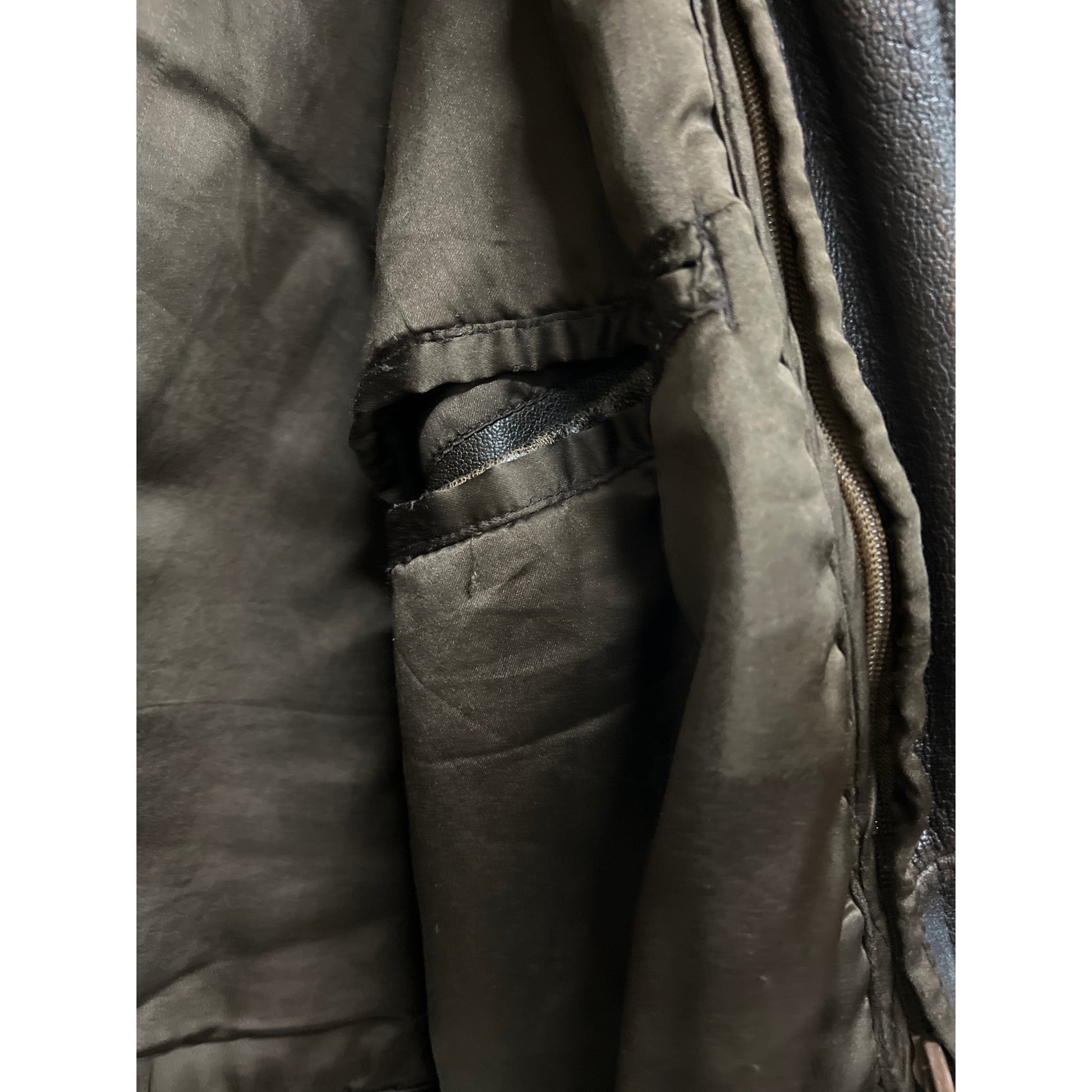 Vintage Leather King Motorcycle Jacket Brown Leather Bomber Biker Coat XL
