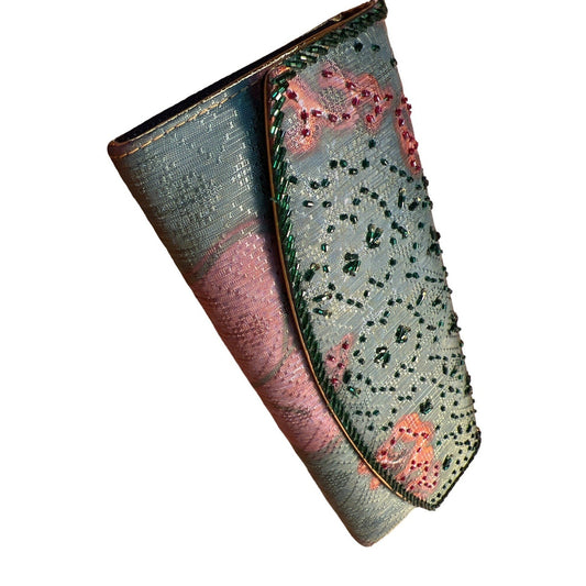 Lovely Vintage Purse Beaded Clutch Bag Handmade Beading Work
