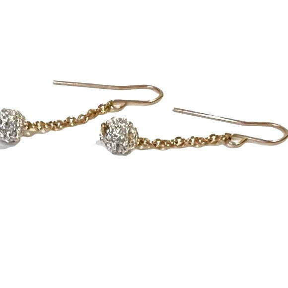 Dainty Feminine Swarovski Crystal Earrings - Elegant Yellow Gold Jewelry