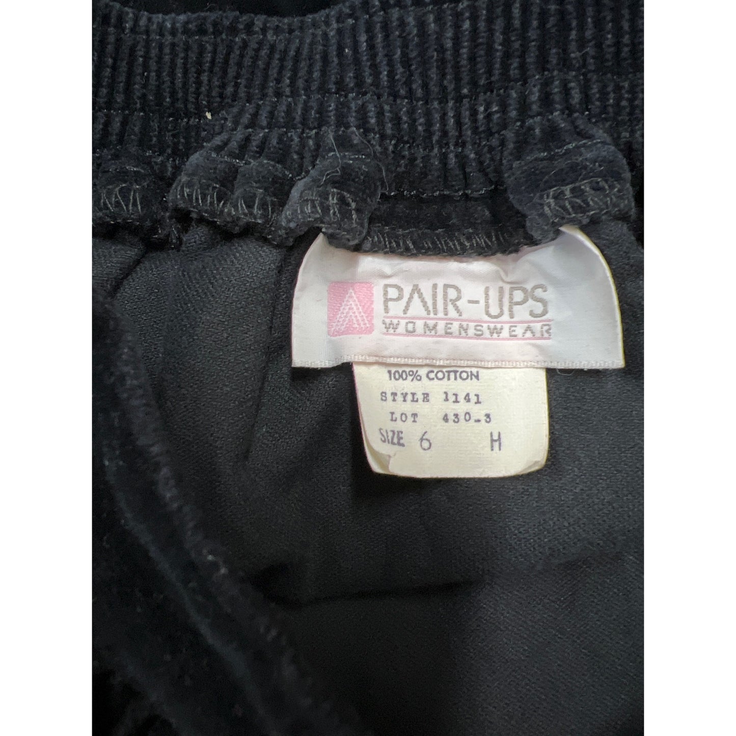 Vintage Pair Ups Womenswear Black Velvet MIdi Skirt 6