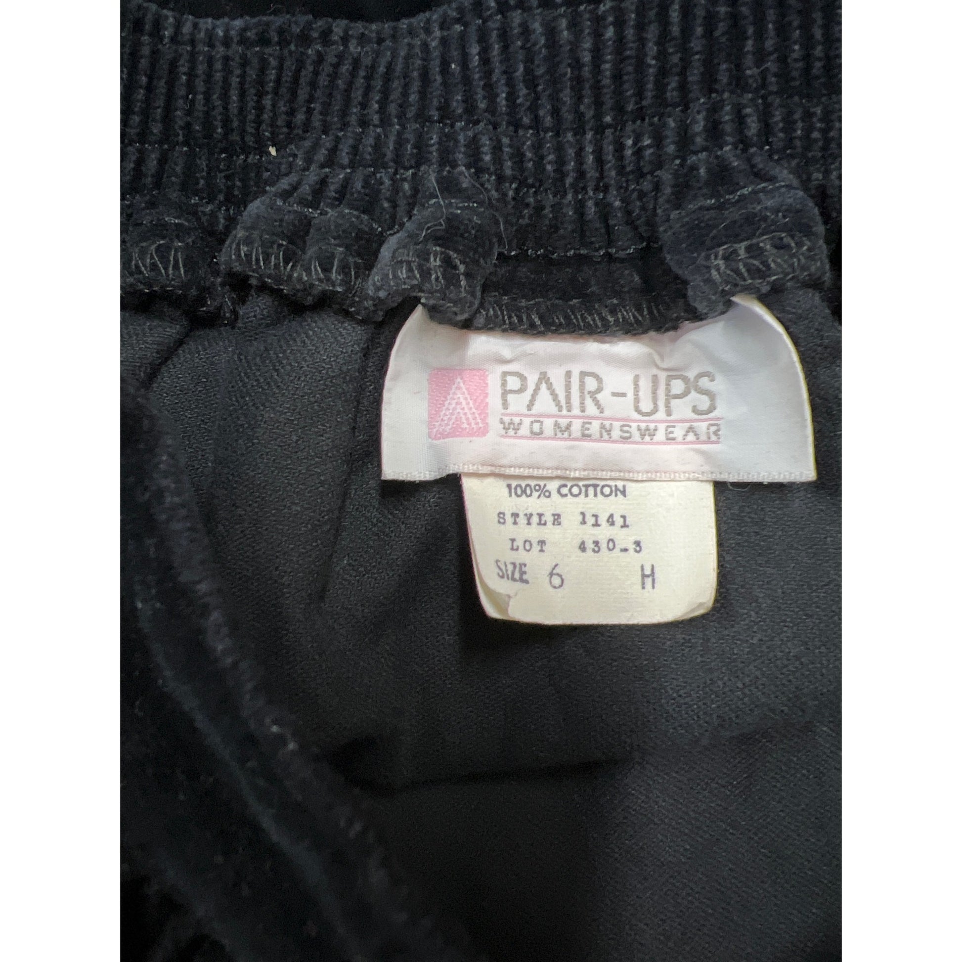 Vintage Pair Ups Womenswear Black Velvet MIdi Skirt 6