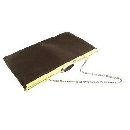 Vintage ETRA Genuine Leather Snakeskin Bag Black Clutch Handbag