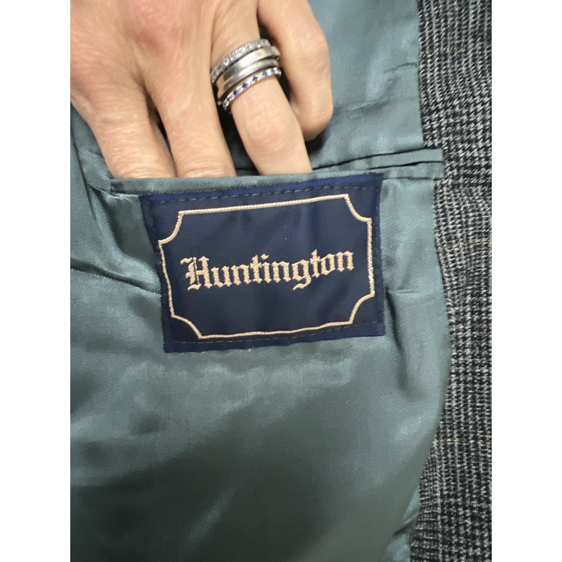 Vintage Huntington Two-piece set Suit Pleated Skirt Oversized Blazer Jacket