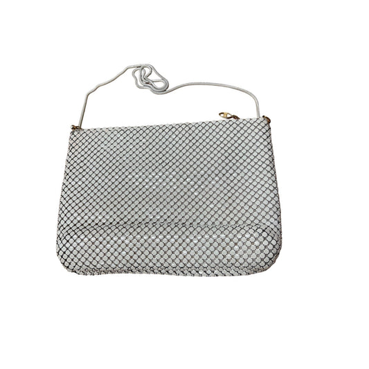 Vintage White Bag Metal Mesh Handbag Golden Snake Chain Strap