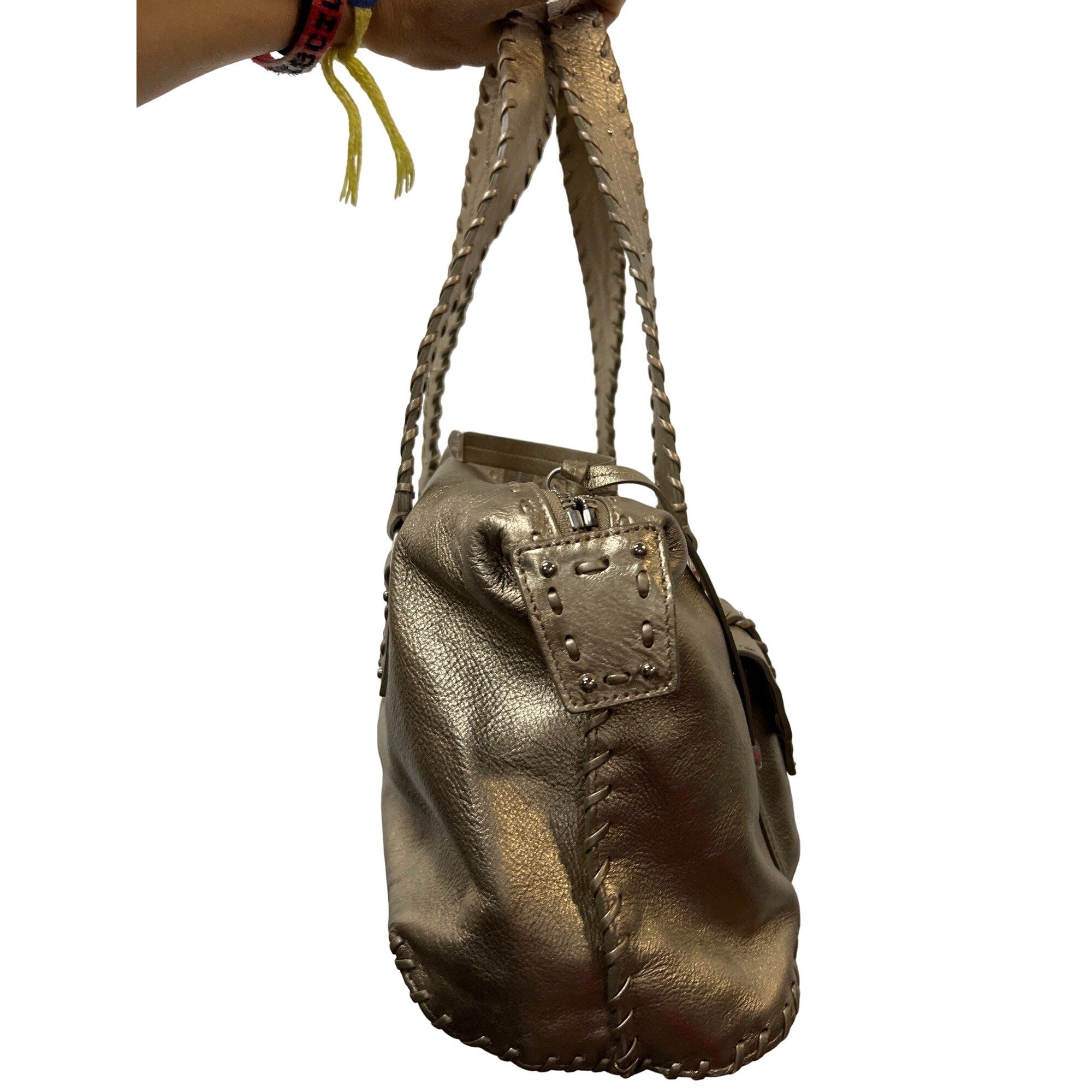 Michael Kors Golden Metallic Leather bag