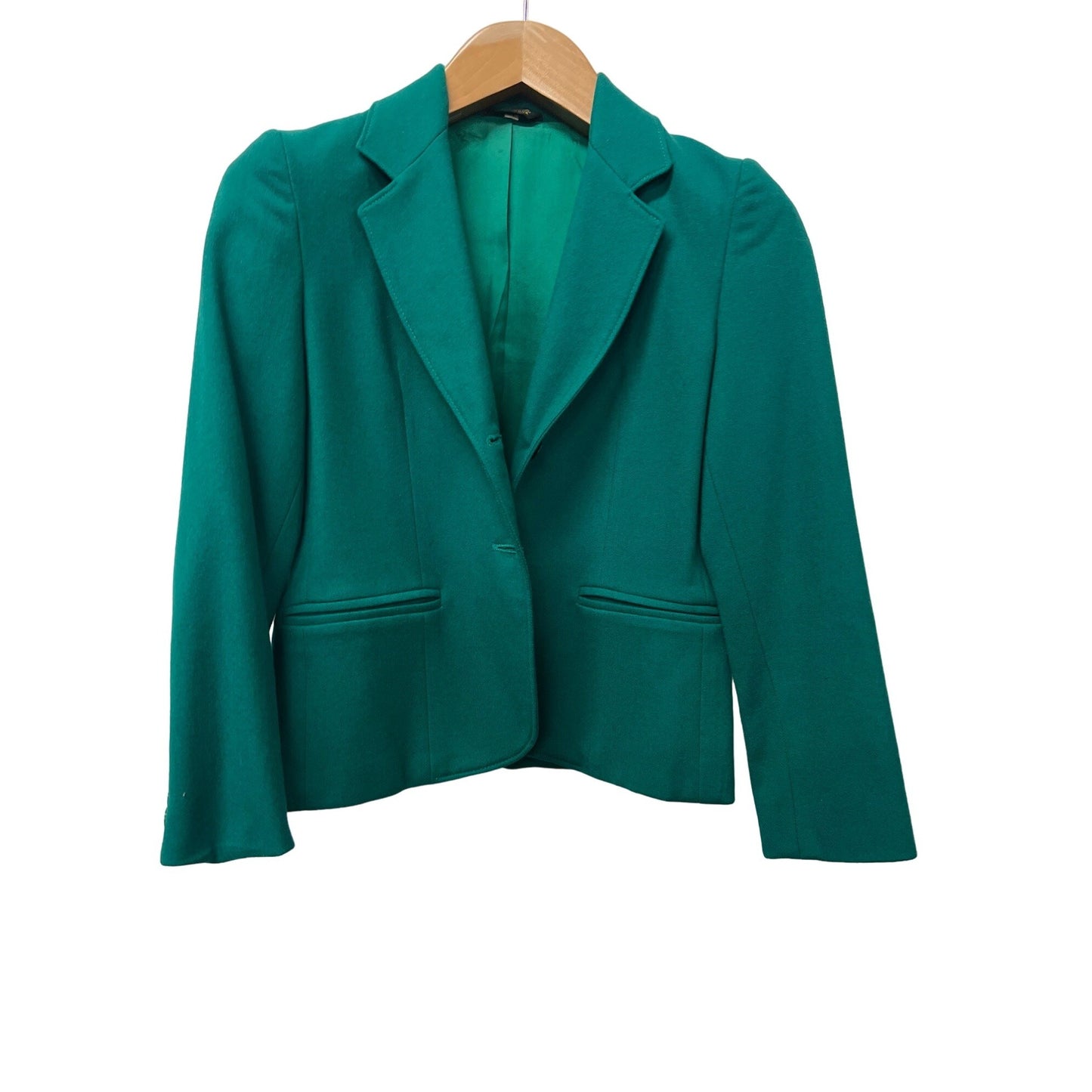 Vintage Andre Barreau New York Green Suit Two-piece Set Skirt Blazer Jacket