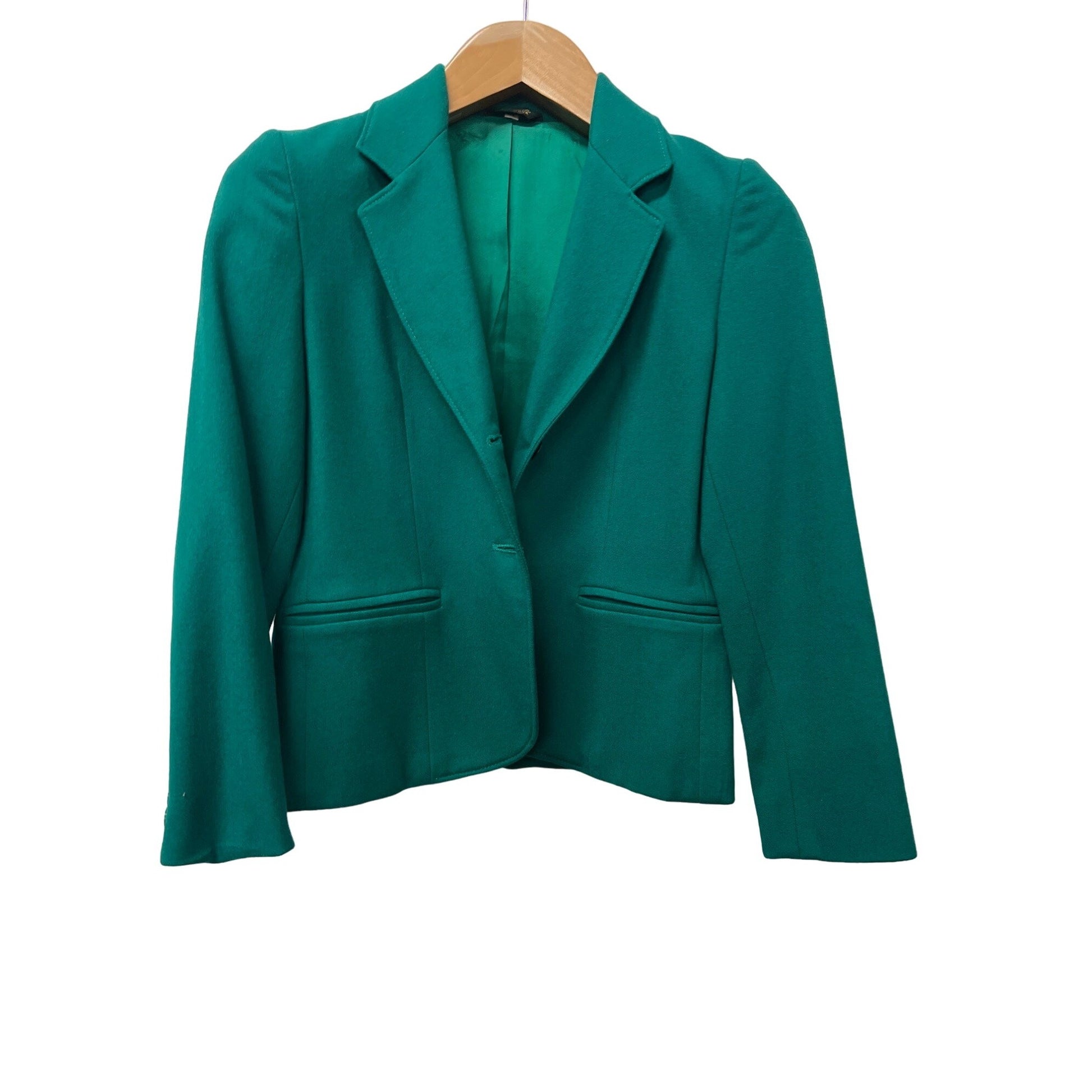 Vintage Andre Barreau New York Green Suit Two-piece Set Skirt Blazer Jacket