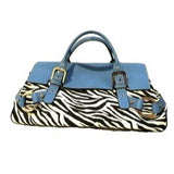 Adrienne Vittadini's Kayla: Eye-catching Blue Zebra Print Satchel Bag