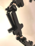 Cinematic Glamour: Angela Caputi Black Resin Cross Design Necklace