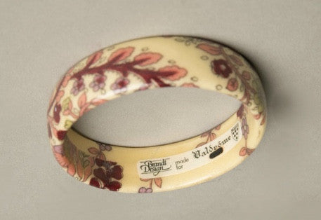 Brandt Design Valdrome Floral Bangle Bracelet Vintage Jewelry
