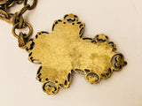 Robert Rose Cross Pendant Chain Necklace Figural Vintage Jewelry