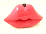 Timmy Woods of Beverly Hills Red Lips Pop Art Clutch Handbag Novelty Bag