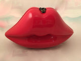 Timmy Woods of Beverly Hills Red Lips Pop Art Clutch Handbag Novelty Bag