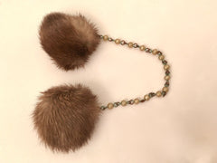 Vintage Fur Sweater Guards Clips Pearls Sustainable Fashion
