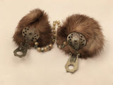 Vintage Fur Sweater Guards Clips Pearls Sustainable Fashion